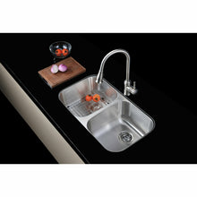 Load image into Gallery viewer, Moore Undermount Stainless Steel 32 in. 0-Hole 50/50 Double Bowl Kitchen Sink in Brushed Satin- Anzzi