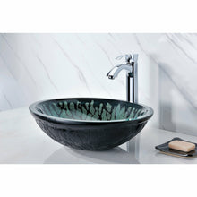 Load image into Gallery viewer, Bravo Series Deco-Glass Vessel Sink in Lustrous Black- Anzzi