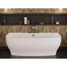 Load image into Gallery viewer, Bank Series 5.41 ft. Freestanding Bathtub with Deck Mounted Faucet in White- Anzzi