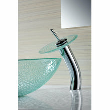 Load image into Gallery viewer, Choir Series Deco-Glass Vessel Sink in Crystal Clear Mosaic with Matching Chrome Waterfall Faucet- Anzzi