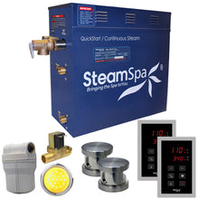 Load image into Gallery viewer, SteamSpa Royal 12 KW QuickStart Acu-Steam Bath Generator Package with Built-in Auto Drain in Brushed Nickel- SteamSpa