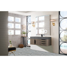 Load image into Gallery viewer, James Martin Mercer Island 48&quot; Ash Gray - Matte Black Single Vanity
