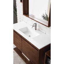 Load image into Gallery viewer, James Martin Milan 47.3&quot; Mid Century Walnut - Matte Black Single Vanity