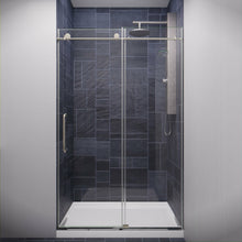 Load image into Gallery viewer, Padrona Series 48 in. by 76 in. Frameless Sliding Shower Door in Brushed Nickel with Handle- Anzzi