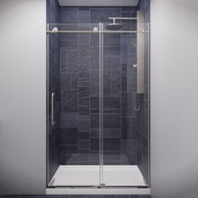 Load image into Gallery viewer, Madam Series 48 in. by 76 in. Frameless Sliding Shower Door in Brushed Nickel with Handle- Anzzi