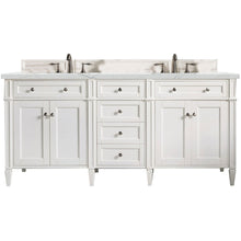 Load image into Gallery viewer, James Martin Brittany 72&quot; Bright White Double Vanity- James Martin