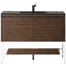 Load image into Gallery viewer, James Martin Milan 47.3&quot; Mid Century Walnut - Glossy White Single Vanity- James Martin