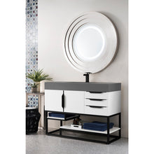 Load image into Gallery viewer, James Martin Columbia 48&quot; Glossy White - Matte Black Single Vanity