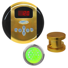Load image into Gallery viewer, SteamSpa Indulgence Control Kit in Polished Gold- SteamSpa