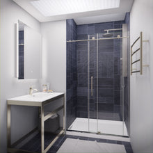 Load image into Gallery viewer, Madam Series 48 in. by 76 in. Frameless Sliding Shower Door in Brushed Nickel with Handle- Anzzi