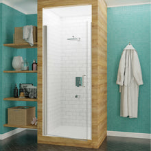 Load image into Gallery viewer, Lancer 23 in. x 72 in. Semi-Frameless Shower Door with TSUNAMI GUARD in Brushed Nickel- Anzzi