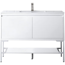 Load image into Gallery viewer, James Martin Milan 47.3&quot; Glossy White - Glossy White Single Vanity- James Martin