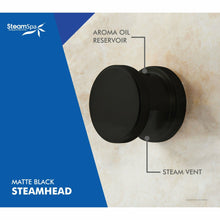 Load image into Gallery viewer, SteamSpa Oasis 6 KW QuickStart Acu-Steam Bath Generator Package with Built-in Auto Drain in Matte Black- SteamSpa