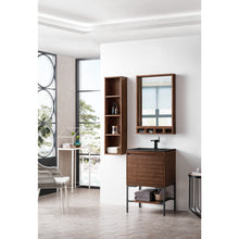 Load image into Gallery viewer, James Martin Milan 23.6&quot; Mid Century Walnut - Matte Black Single Vanity with Base