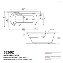 Load image into Gallery viewer, Atlantis Whirlpools Zepher 32 x 60 Rectangular Whirlpool Jetted Bathtub- Atlantis Whirlpools