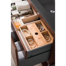 Load image into Gallery viewer, James Martin Milan 35.4&quot; Mid Century Walnut - Brushed Nickel Single Vanity