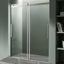 Load image into Gallery viewer, Stellar Series 60 in. x 76 in. Frameless Sliding Shower Door with Handle in Brushed Nickel- Anzzi