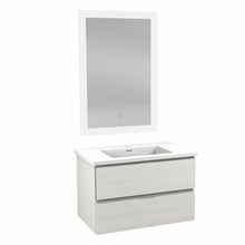 Load image into Gallery viewer, 30 in W x 20 in H x 18 in D Bath Vanity in Rich White with Cultured Marble Vanity Top in White with White Basin &amp; Mirror- Anzzi