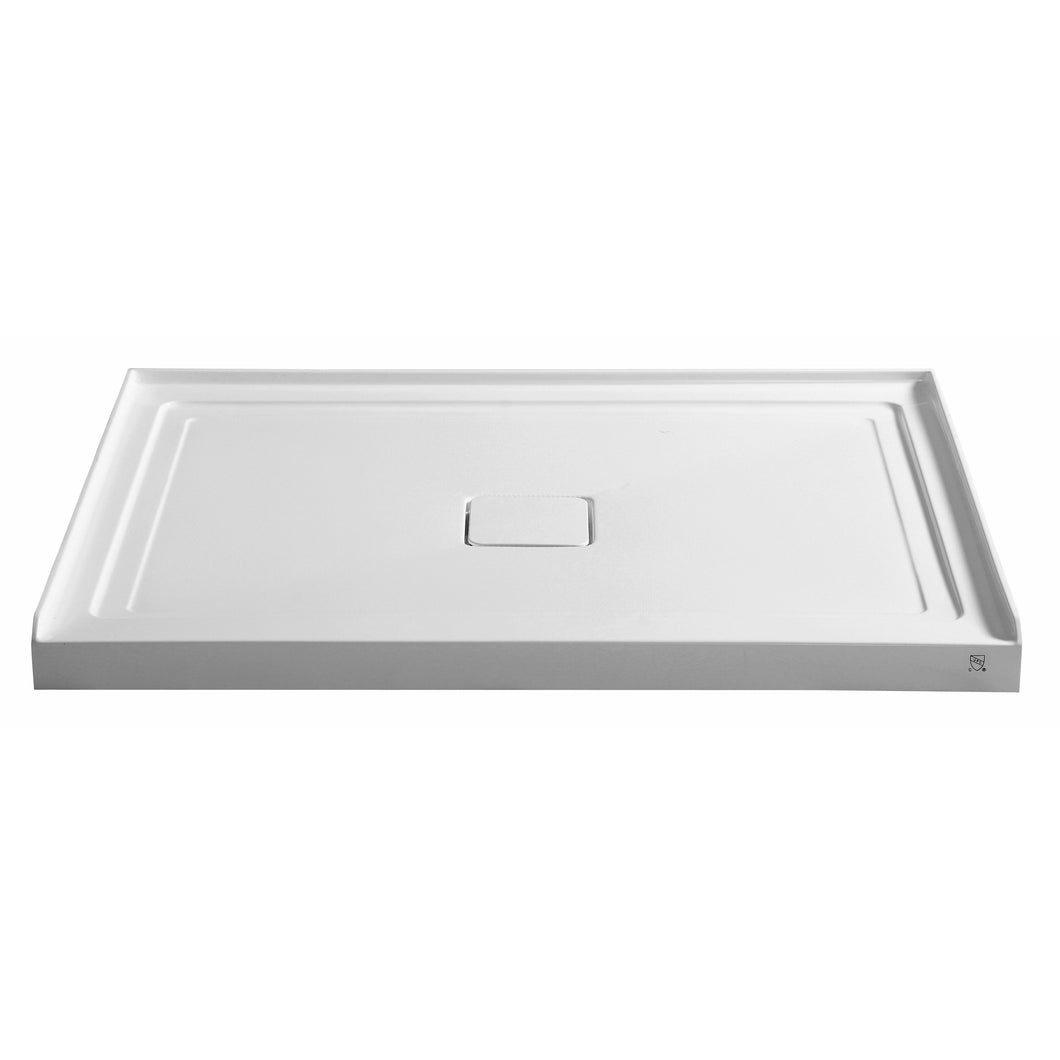 Fissure Series 48 in. x 36 in. Shower Base in White- Anzzi