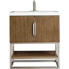Load image into Gallery viewer, James Martin Columbia 31.5&quot; Latte Oak - Brushed Nickel Single Vanity- James Martin