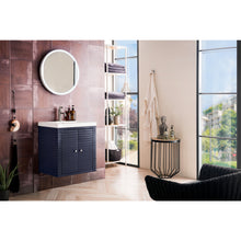 Load image into Gallery viewer, James Martin Linden 24&quot; Navy Blue Single Vanity Cabinet
