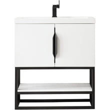 Load image into Gallery viewer, James Martin Columbia 31.5&quot; Glossy White - Matte Black Single Vanity- James Martin
