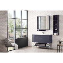 Load image into Gallery viewer, James Martin Milan 47.3&quot; Modern Grey Glossy - Glossy White Single Vanity