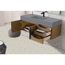 Load image into Gallery viewer, James Martin Mercer Island 48&quot; Latte Oak - Matte Black Single Vanity
