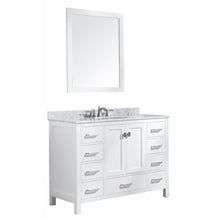 Load image into Gallery viewer, Chateau 48 in. W x 22 in. D Bathroom Bath Vanity Set in White with Carrara Marble Top with White Sink- Anzzi