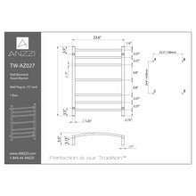 Load image into Gallery viewer, Gown 7-Bar Stainless Steel Wall Mounted Towel Warmer in Matte Black- Anzzi
