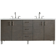 Load image into Gallery viewer, James Martin Metropolitan 72&quot; Silver Oak Double Vanity- James Martin