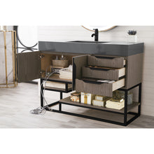 Load image into Gallery viewer, James Martin Columbia 48&quot; Ash Gray - Matte Black Single Vanity