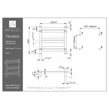 Load image into Gallery viewer, Starling 6-Bar Stainless Steel Wall Mounted Electric Towel Warmer Rack in Polished Chrome- Anzzi
