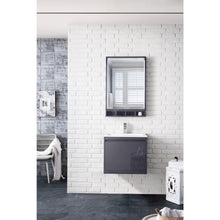 Load image into Gallery viewer, James Martin Milan 23.6&quot; Modern Grey Glossy Single Vanity