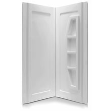 Load image into Gallery viewer, Gradient 36 in. x 36 in. x 74 in. 2-piece DIY Friendly Corner Shower Surround in White- Anzzi