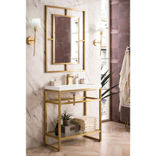 Load image into Gallery viewer, James Martin Boston 31.5&quot; Radiant Gold Stainless Steel Sink Console