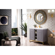 Load image into Gallery viewer, James Martin Alicante&#39; 39.5&quot; Grey Smoke-Radiant Gold Single Vanity Cabinet