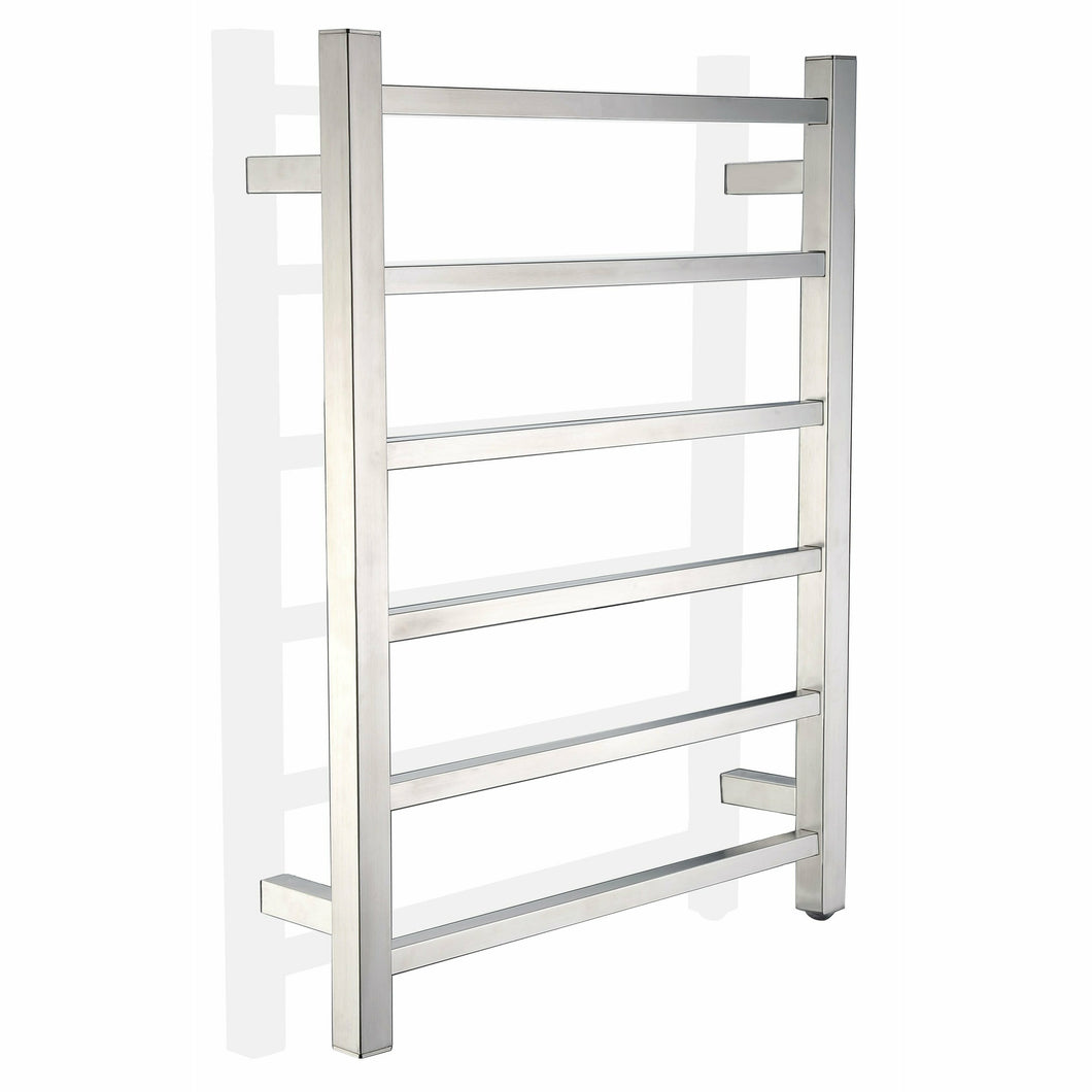 Charles Series 6-Bar Stainless Steel Wall Mounted Electric Towel Warmer Rack in Brushed Nickel- Anzzi