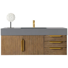 Load image into Gallery viewer, James Martin Mercer Island 48&quot; Latte Oak - Radiant Gold Single Vanity- James Martin