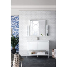 Load image into Gallery viewer, James Martin Milan 47.3&quot; Glossy White - Glossy White Single Vanity