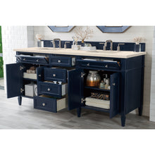 Load image into Gallery viewer, James Martin Brittany 72&quot;  Victory Blue Double Vanity