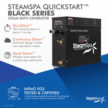 Load image into Gallery viewer, Raven Series Wifi and Bluetooth 4.5kW QuickStart Steam Bath Generator Package in Gold- SteamSpa
