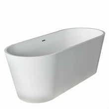 Load image into Gallery viewer, Rossetto 5.6 ft. Solid Surface Center Drain Freestanding Bathtub in Matte White- Anzzi