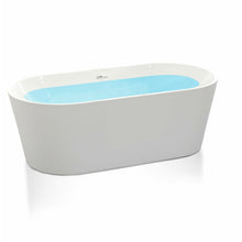Load image into Gallery viewer, Chand 67 in. Acrylic Flatbottom Freestanding Bathtub in White- Anzzi