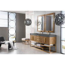 Load image into Gallery viewer, James Martin Columbia 72&quot; Latte Oak - Radiant Gold Double Vanity