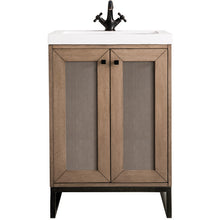 Load image into Gallery viewer, James Martin Chianti 24&quot; Whitewashed Walnut - Matte Black Single Vanity