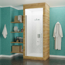 Load image into Gallery viewer, Lancer 23 in. x 72 in. Semi-Frameless Shower Door with TSUNAMI GUARD in Brushed Nickel- Anzzi