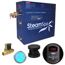 Load image into Gallery viewer, SteamSpa Indulgence 4.5 KW QuickStart Acu-Steam Bath Generator Package with Built-in Auto Drain in Oil Rubbed Bronze- SteamSpa