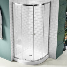 Load image into Gallery viewer, Mare 35 in. x 76 in. Framed Shower Enclosure with TSUNAMI GUARD in Polished Chrome- Anzzi