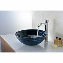Load image into Gallery viewer, Tempo Series Deco-Glass Vessel Sink in Coiled Blue- Anzzi